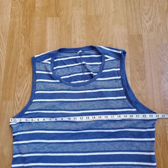 BP Stripe Tank Split Back Midi Dress size 4X in Blue/White - NEW - Picture 9 of 11